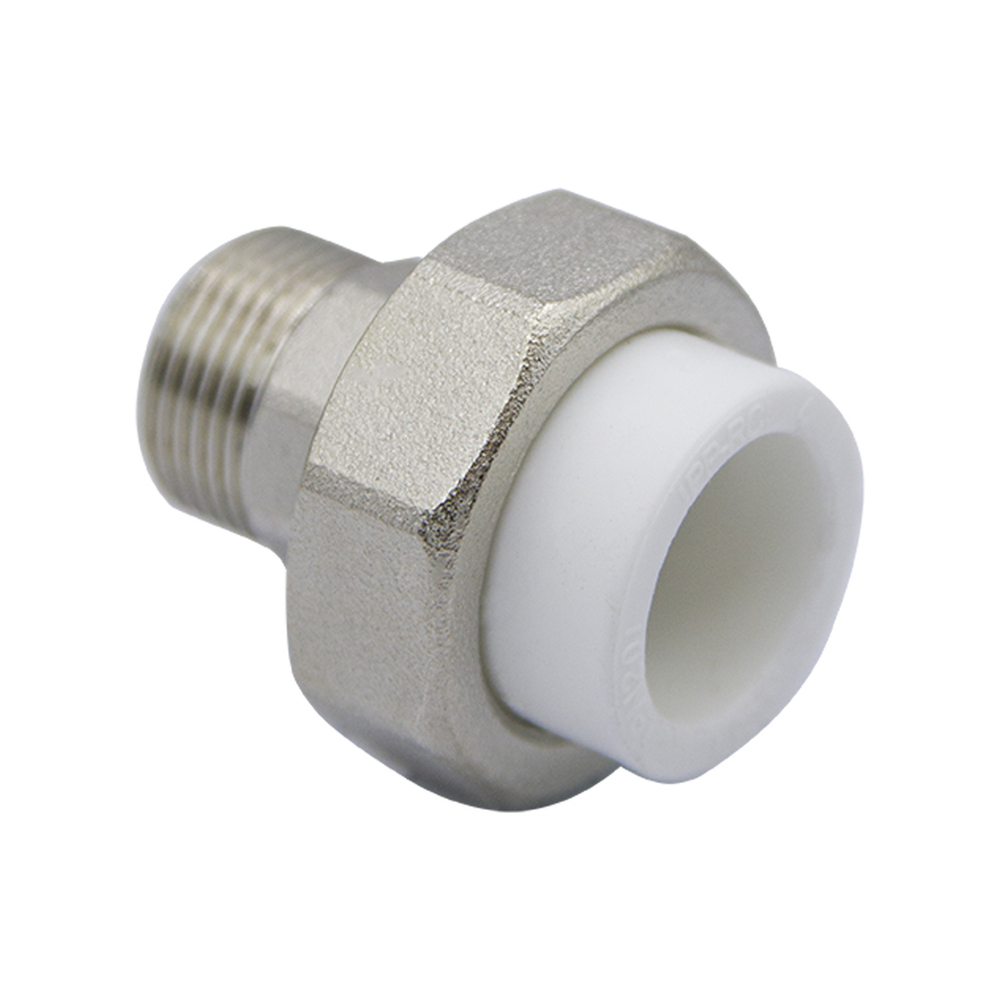 Муфта комб. разъемная, нар 25х3/4" EVER®  БЕЛЫЙ (Россия) УСИЛЕННАЯ