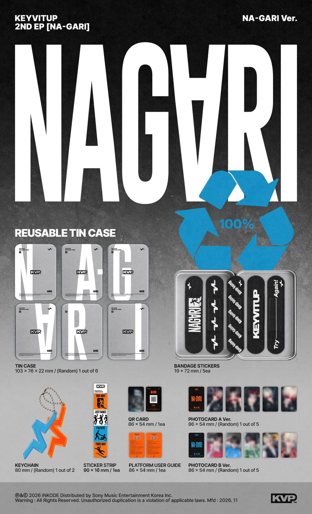 (ПРЕДЗАКАЗ) Альбом KEYVITUP - NA-GARI 2nd EP Album NA-GARI Version
