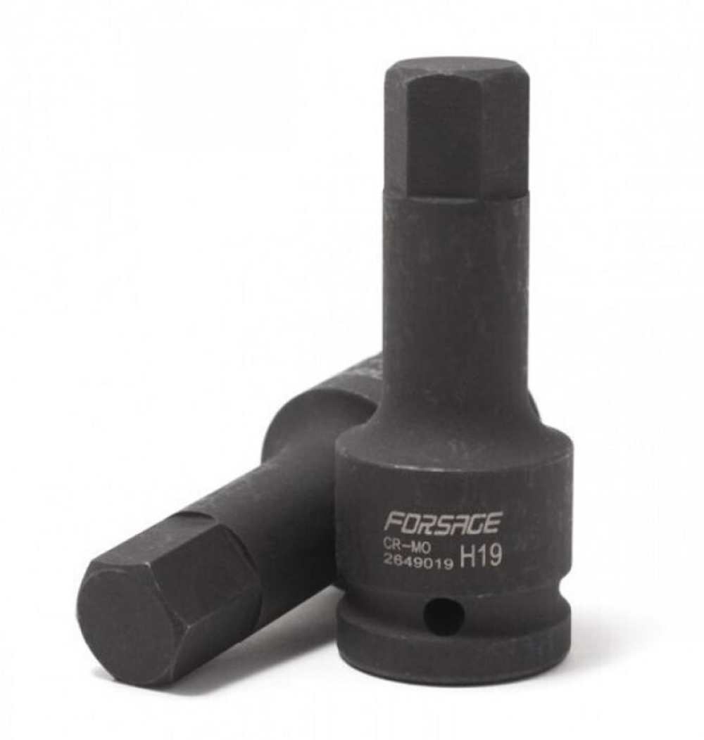 Головка-бита 6-гранная ударная, 30мм 3/4''(L-100мм) Forsage F-2649030