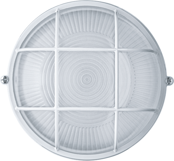 Светильник Navigator NBL-R2-60 IP54 175*175*85 круглый с решеткой белый 03420