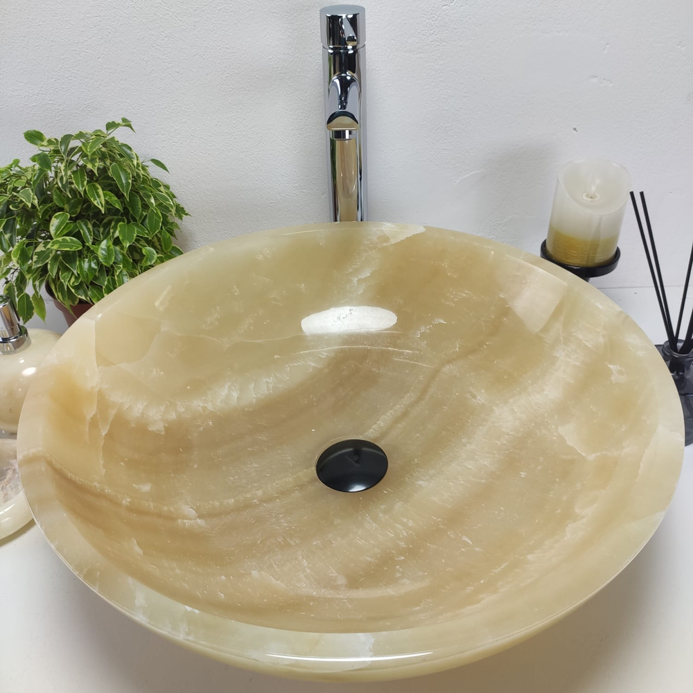 Раковина из оникса Bowl Yellow Big BO-60960 50x50x15