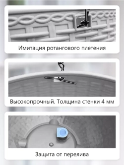 Кашпо подвесное круглое. Комплект 2 шт.