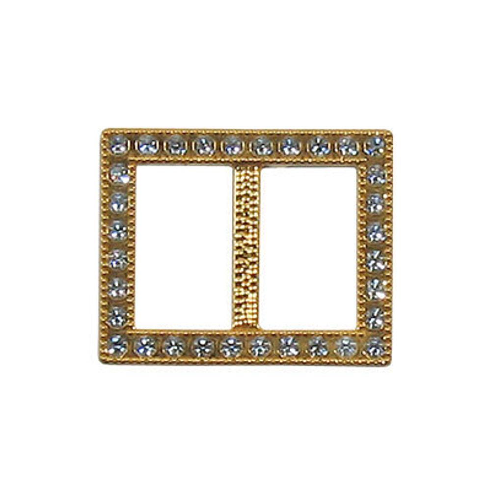 Пряжка ременная металл (внешн. 26х18 мм), 1 шт, со стразами, 51305 081 Swarovski, золото, Gamma 51305 081 Пряжка ременная металл (внешн. 26х18 мм), 1 шт, со стразами, 51305 081 Swarovski, золото, Gamma 51305 081