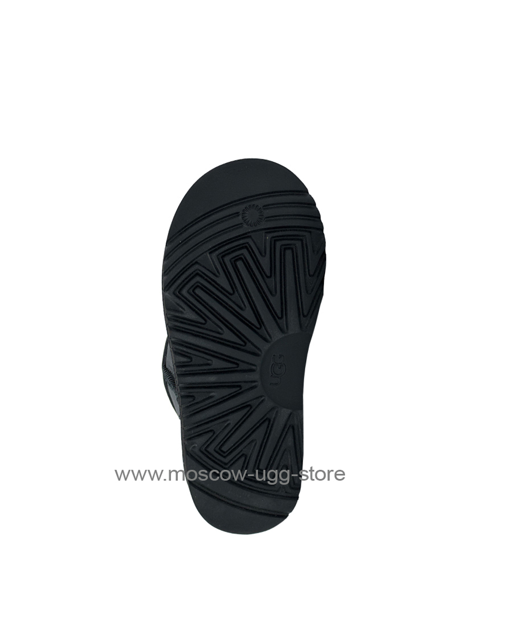 KIDS CLASSIC SHORT ZIP LEATHER black