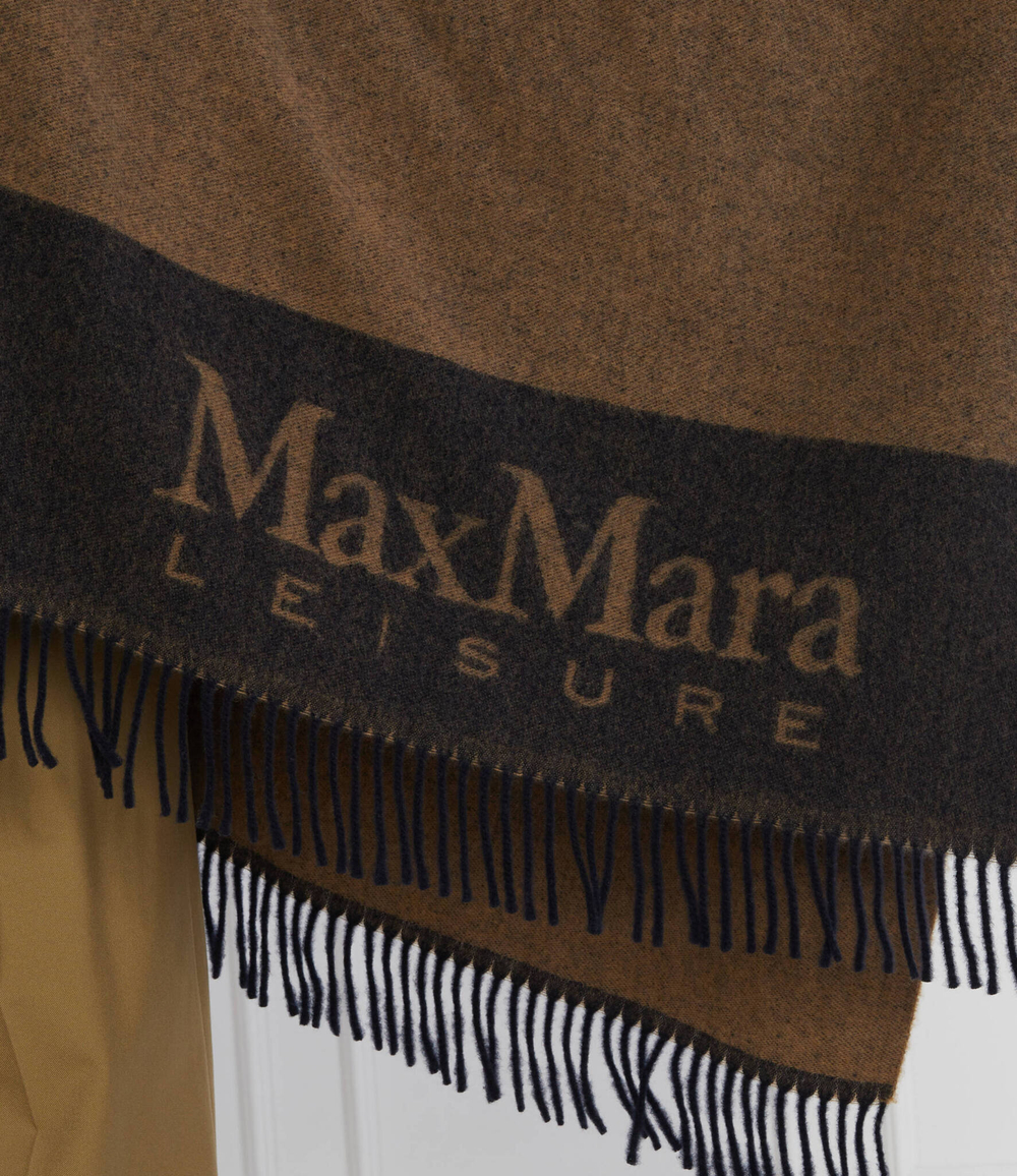 Хлопковое пончо Max Mara Leisure - коричневый(373602366)