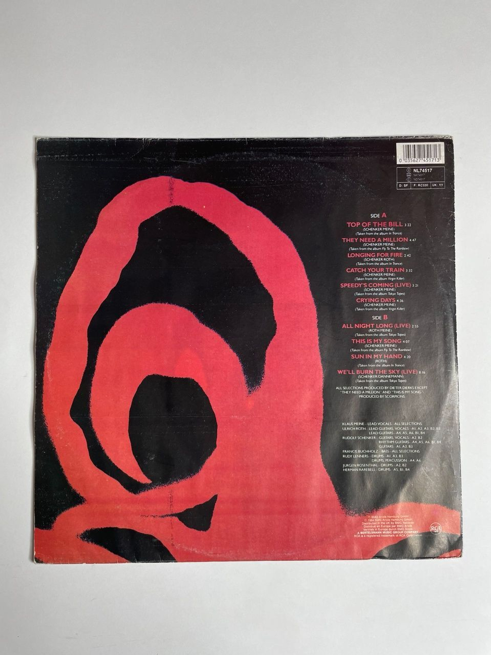 Винтажная виниловая пластинка LP Best Of Scorpions, Vol. 2 (СССР 1991)