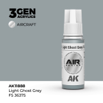Акриловая краска AK Interactive Light Ghost Grey FS 36375 3GEN AIR, 18мл