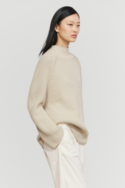Massimo Dutti Свитер из 100% хлопка в двухизнаночной технике, каменный