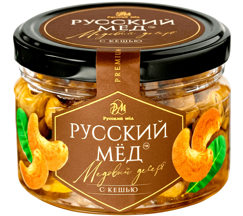 Медовый десерт с кешью Русский мёд 250 мл
