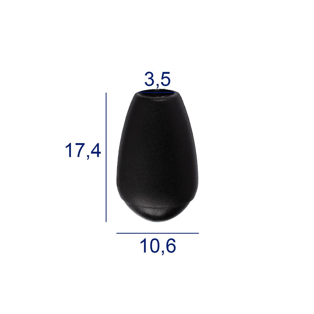Наконечник для шнура пластик ⌀3.5 мм, 24 шт, №01 черный, Micron DB 4429