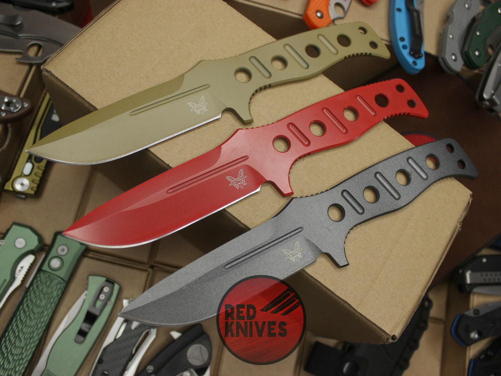 Нож Benchmade Fixed Adamas 375-1 - красный