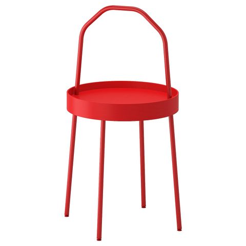 Приставной столик IKEA BURVIK (БУРВИК), Красный, 38 см