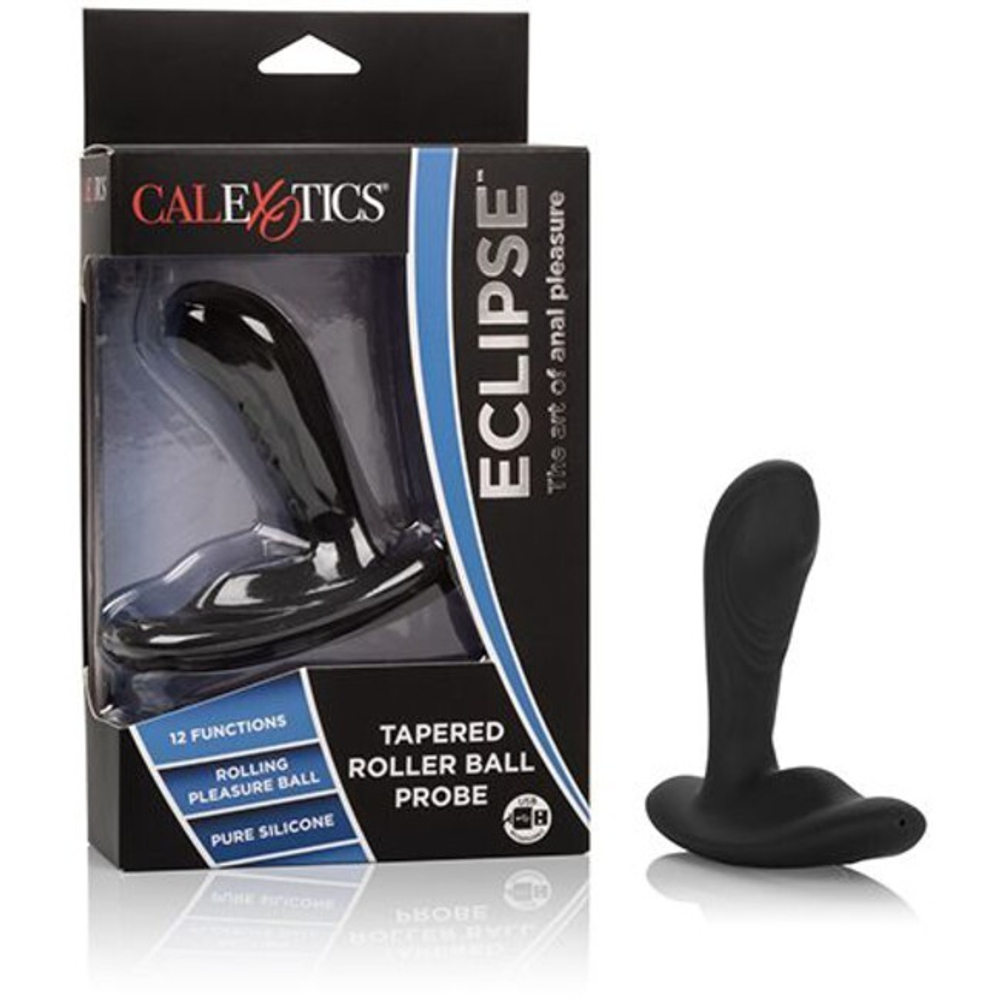 Вибростимулятор простаты Eclipse Tapered Roller Ball Probe , (12 режимов ) (Цвет: черный)