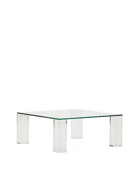 Журнальный столик Adularia из стекла прозрачного цвета 85 x 85