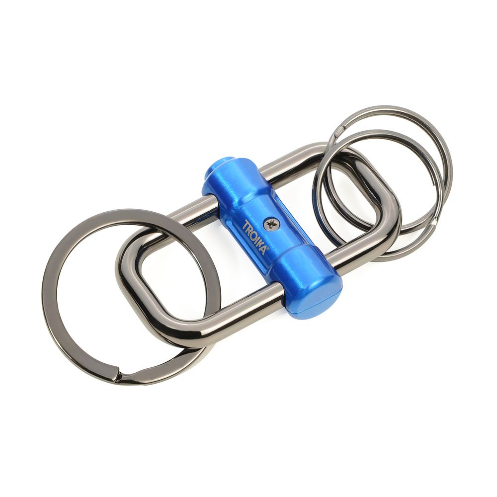 Брелок Troika 2-WAY KEY, 12.5х5.5х2 см, иск.кожа/металл, голубой