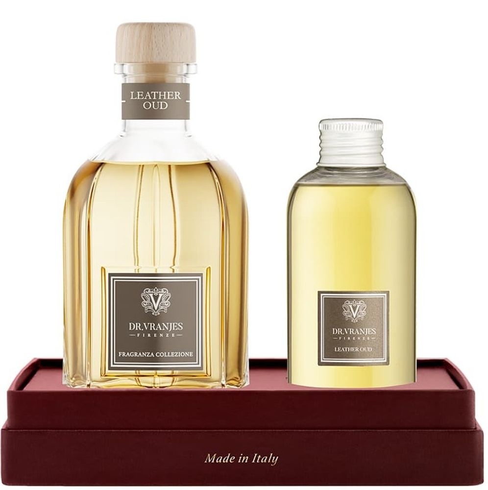 Dr. Vranjes Leather Oud Diffuser 250 ml + 150 ml Refill Gift Box 1 pcs Dr. Vranjes Leather Oud Diffuser 250 ml + 150 ml Refill Gift Box 1 pcs