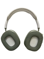 Наушники Pods Max зеленые\белые + кожаный чехол
