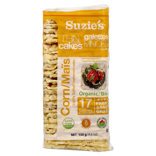 Suzie's, Thin Puffed Cakes, Lightly Salted, 4.6 oz (130 g)