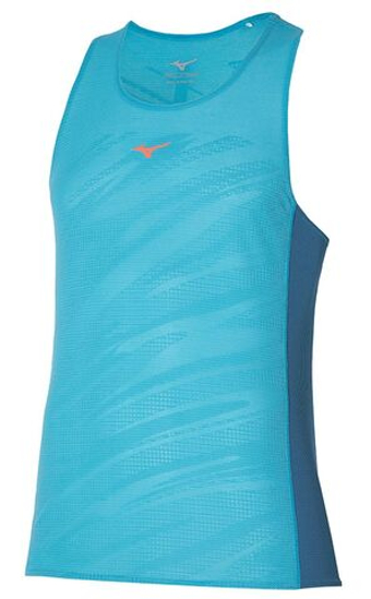 Мужская теннисная футболка Mizuno Aero Tank - небесный