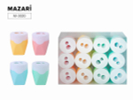Точилка 2отв. пластик "Cup" с контейнером, ассорти 4 цвета (Mazari)