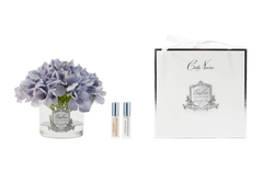 Hydrangeas BlueБукет гортензий Cote Noire Голубой / Прозрачный