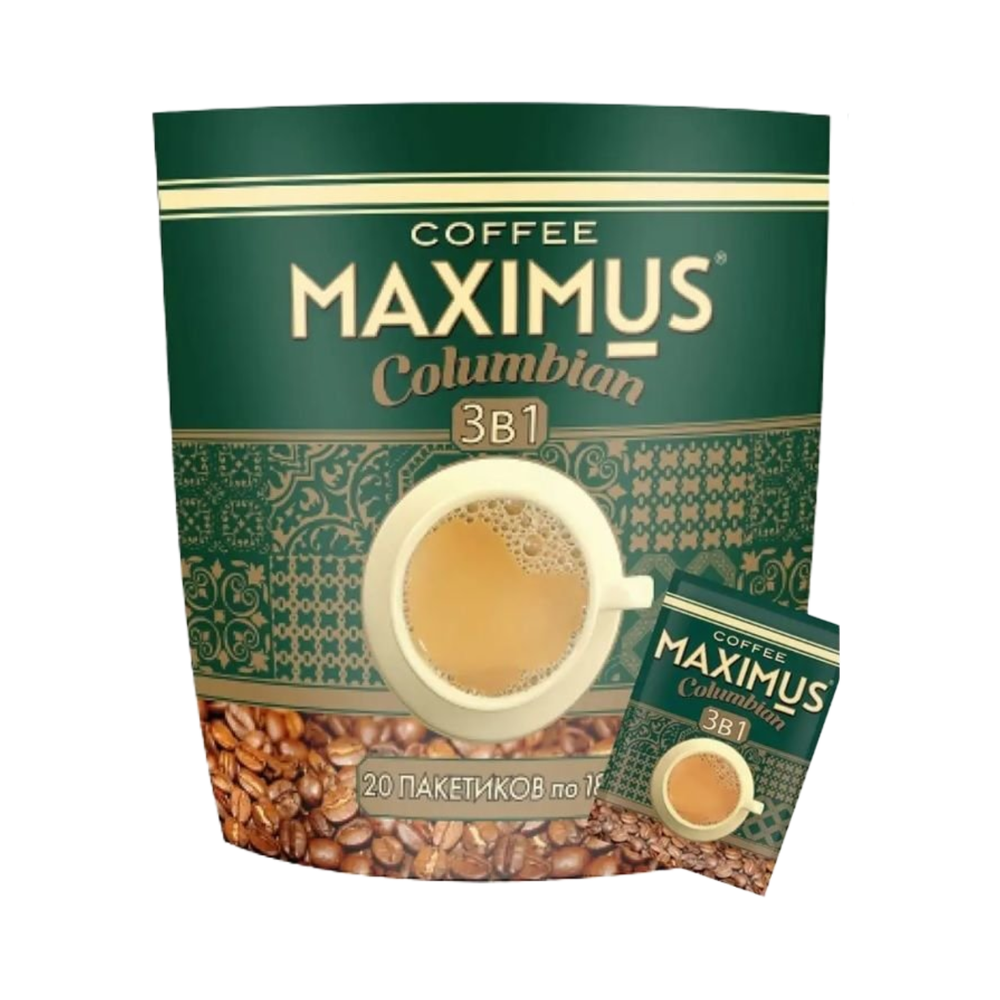 Кофе растворимый Maximus Columbian 3в1 18гр