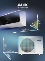 Настенная сплит-система AUX ASW-H09A4/FJ-BR1 + AS-H09A4/FJ-R1, белый