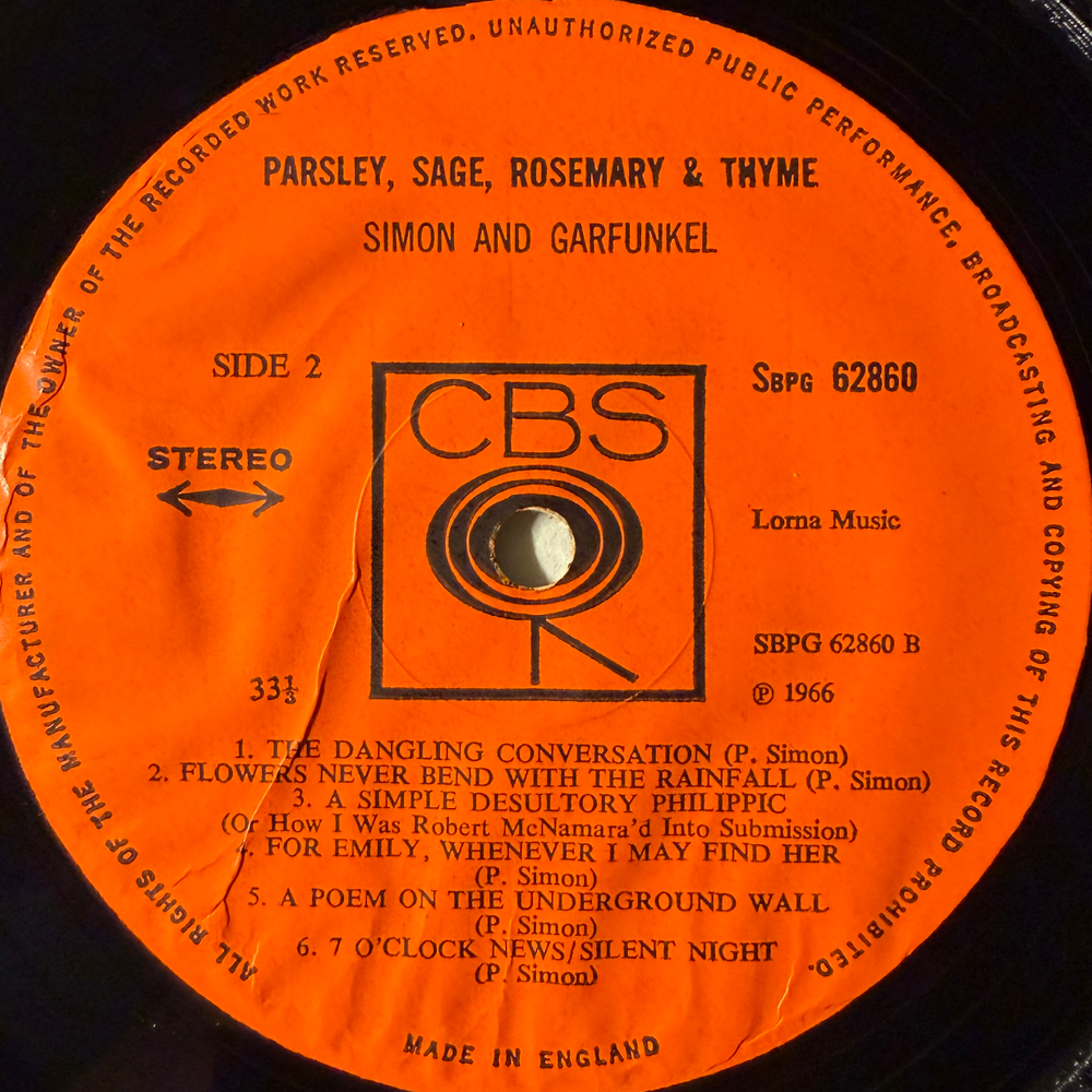 Simon And Garfunkel - Parsley, Sage, Rosemary And Thyme (Англия 1966г.)