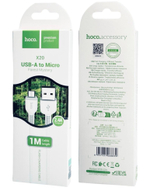 Usb Кабель-зарядка Micro Hoco X20 Flash 2.4A 1м силиконовый белый