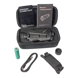 Тепловизионный монокуляр Hunter HR215 256х192, AI 384x288, D15, WiFi - комплект поставки в кейсе с кабелем и инструкцией