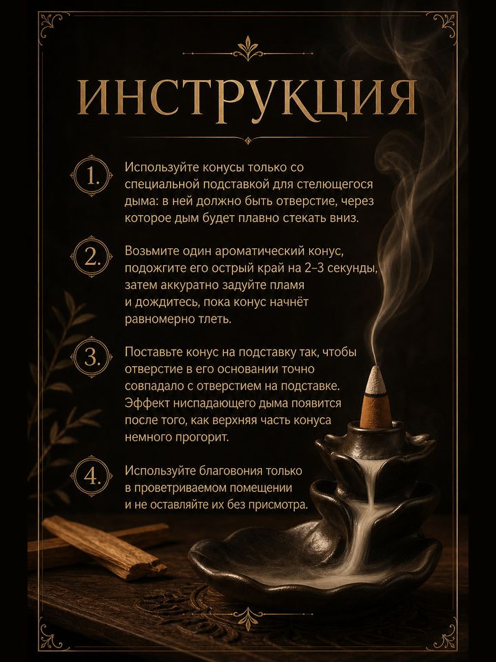 Фото товара Благовония пуля HEM Frankincense ладан, стелющийся дым, конусы 40 шт