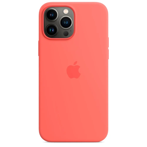 Силиконовый чехол с поддержкой MagSafe Apple Silicone Case для iPhone 13 Pro Max, Pink Pomelo (Розовый помело)