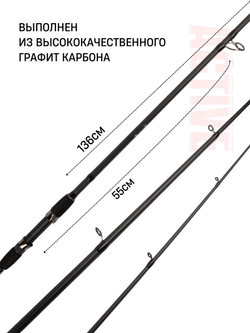 Удилище фидерное "ACTIVE FEEDER", тест до 150 г, 3,90 м, 3+3, (1,5oz - стекл., диам. 2,2)