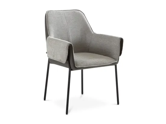 Стул Minotti шенилл и экокожа 938525 цвет серый