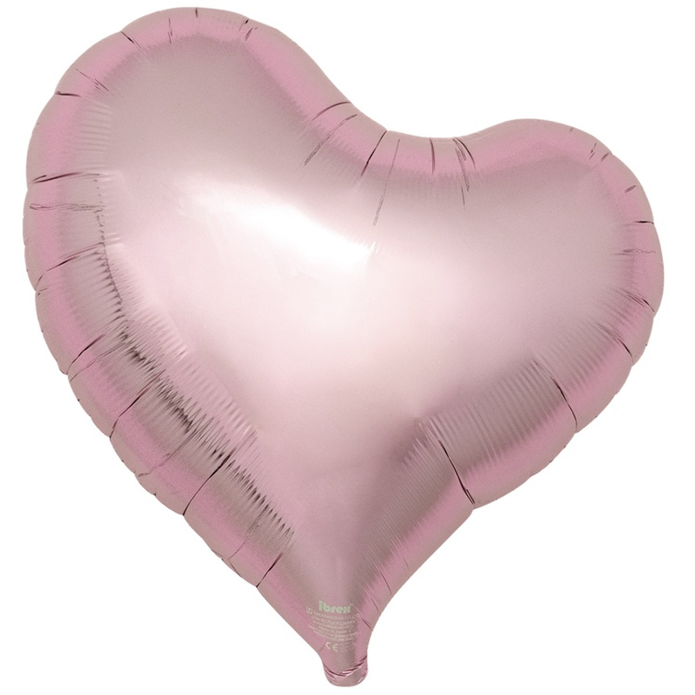 Фигура СЕРДЦЕ ИЗГИБ 18" Met Light Pink