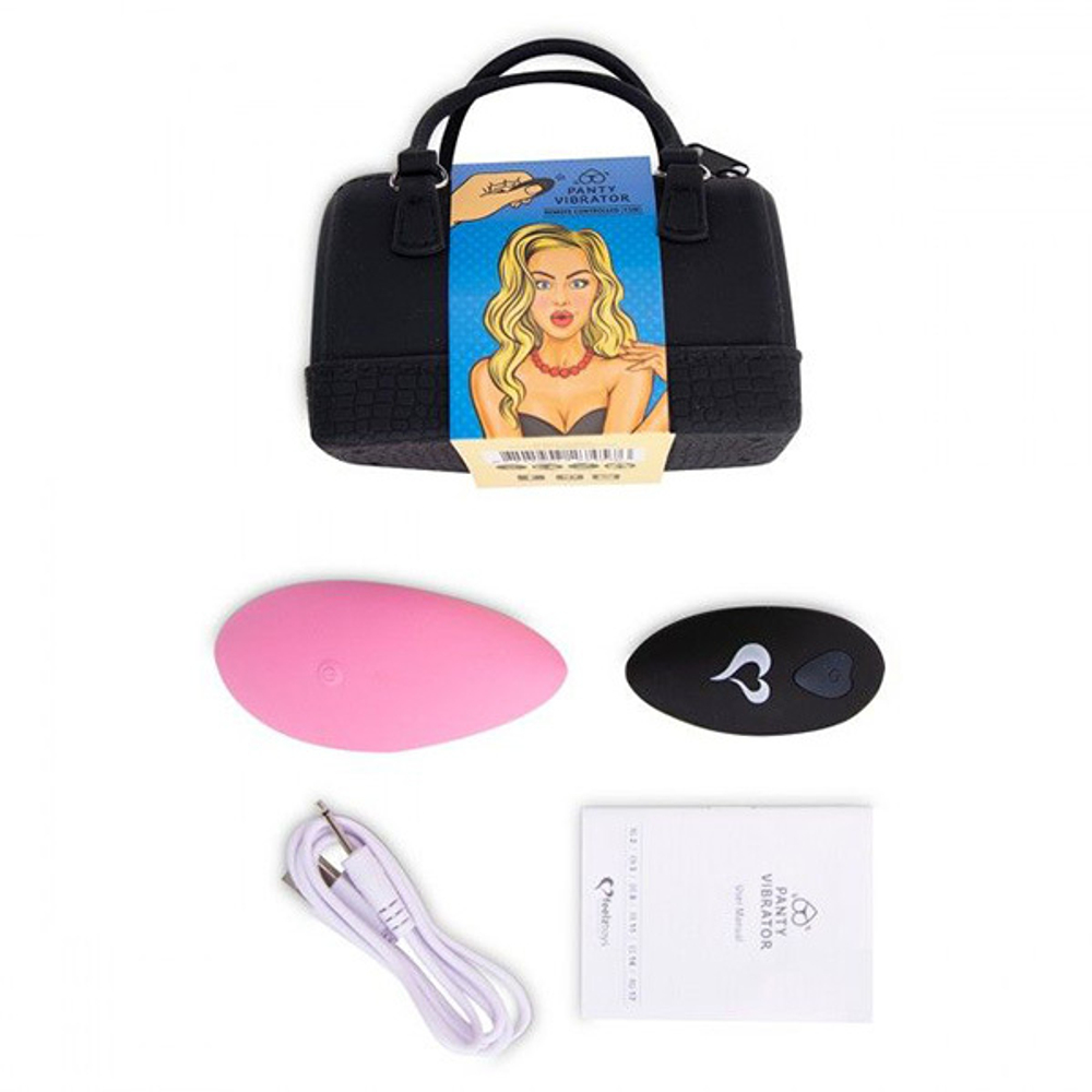 Розовый вибромассажер 10см в трусики с пультом ДУ Feelz Toys Panty Vibe Remote Controlled Vibrator