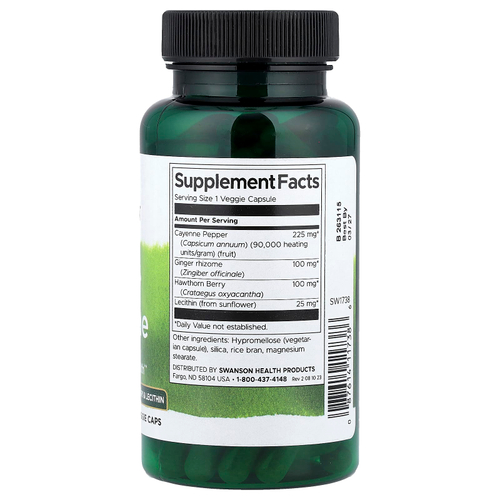 Swanson Vitamins, кайенский перец, 100 растительных капсул
