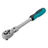 Ключ-трещотка шарнирный 1/4", СrV, 72 зуба, с быстрым сбросом, матовый хром Stels — фото 1