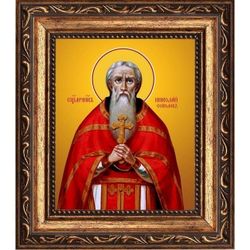 Николай Соколов священномученик пресвитер. Икона на холсте.