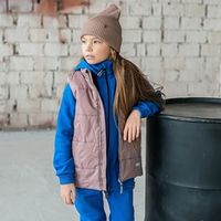 Шапка хлопковая двухслойная "Беж" подростковая