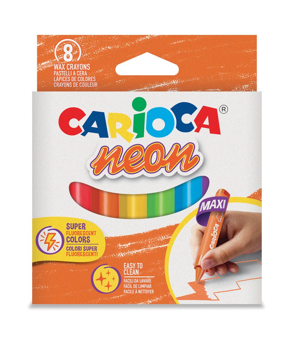 Пастель масляная Carioca Neon 8 цв, 44164