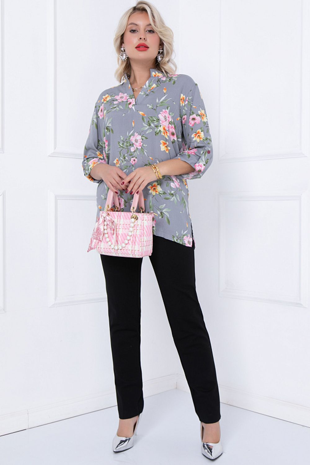 БЛУЗКА ФЕДЕРИКА (ГРЭЙ) Bellovera (Акция)
