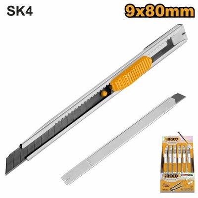Нож канцелярский 9х130 мм SUPER INGCO HKNS1806