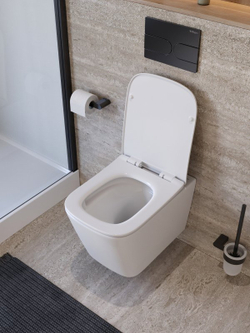 Унитаз подвесной безободковый с сиденьем микролифт BelBagno KRAFT BB7106CH-TOR/SC