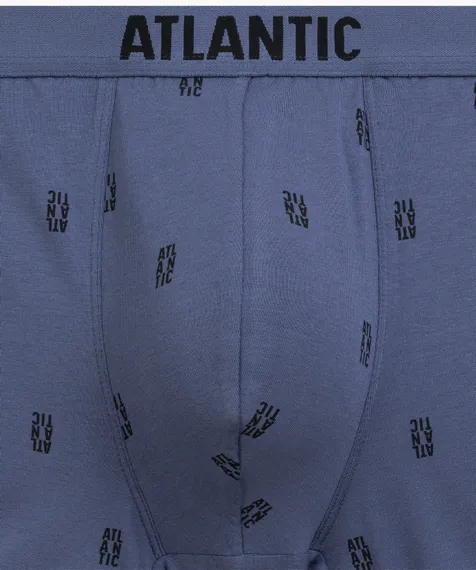 Трусы мужские боксеры (3шт) Atlantic 3MH-227, хлопок, деним + темно-синий + темно-серый