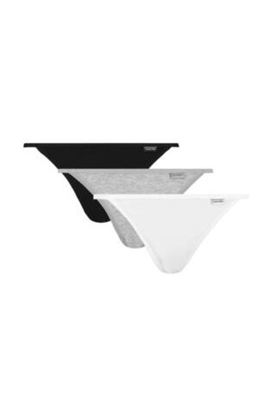 Трусики 3 пары Calvin Klein Underwear - черный(000QD5071E)