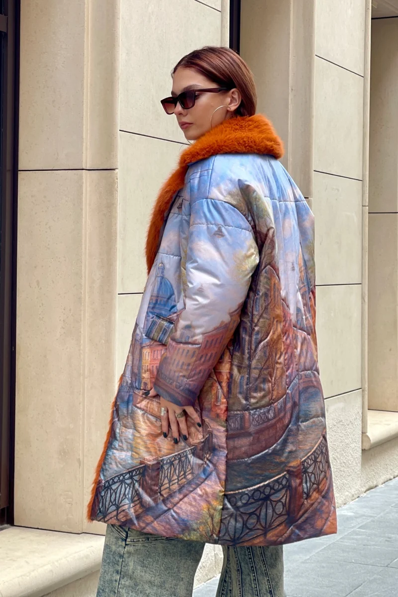 Half-coat "Cappuccino. Walking around the city"