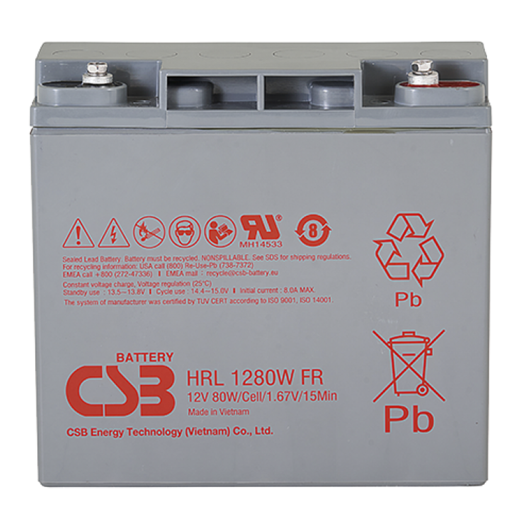 Аккумулятор CSB HRL1280W FR - AGM ( 12В / Ач ) Аккумулятор CSB HRL1280W FR - AGM ( 12В / Ач )