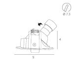Точечный встраиваемый светильник Arte Lamp ACCENTO A3217PL-1WH, 1хGU10