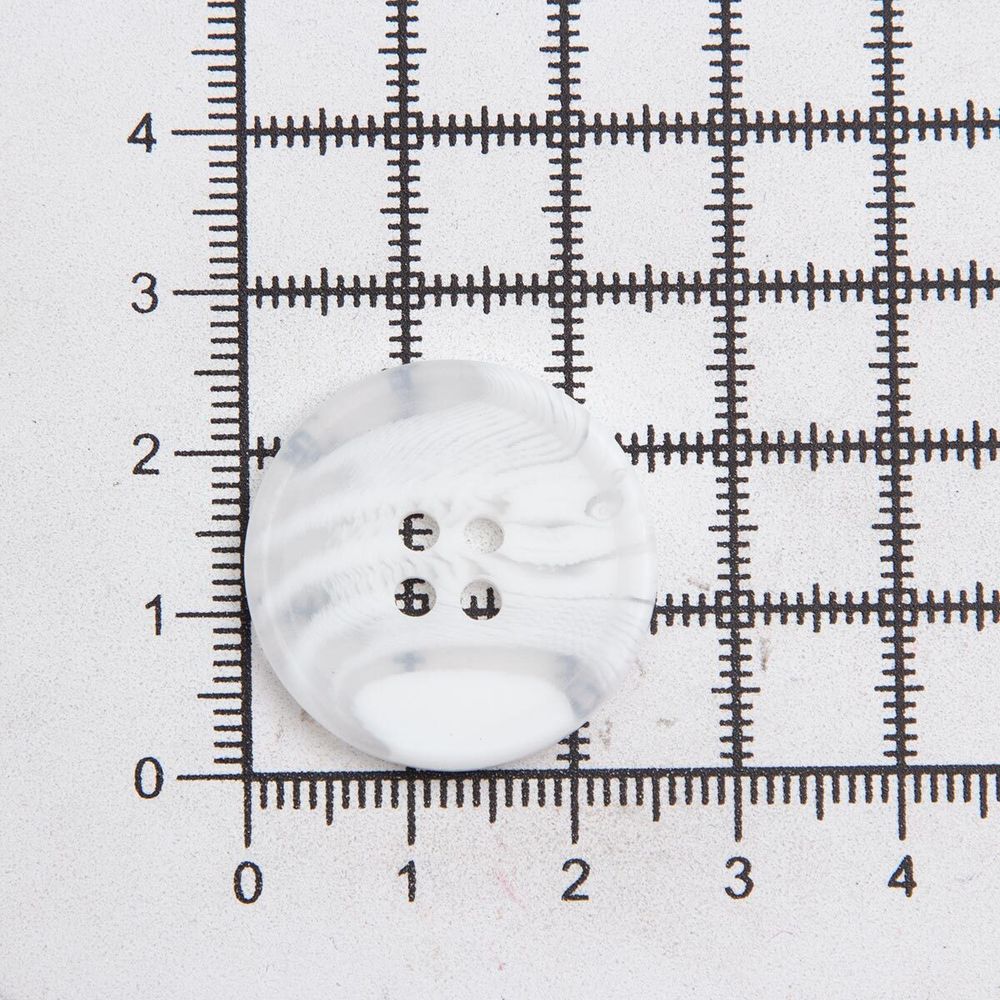 Пуговицы 4 прокола 40L=25 мм, (White (белый)), 72 шт